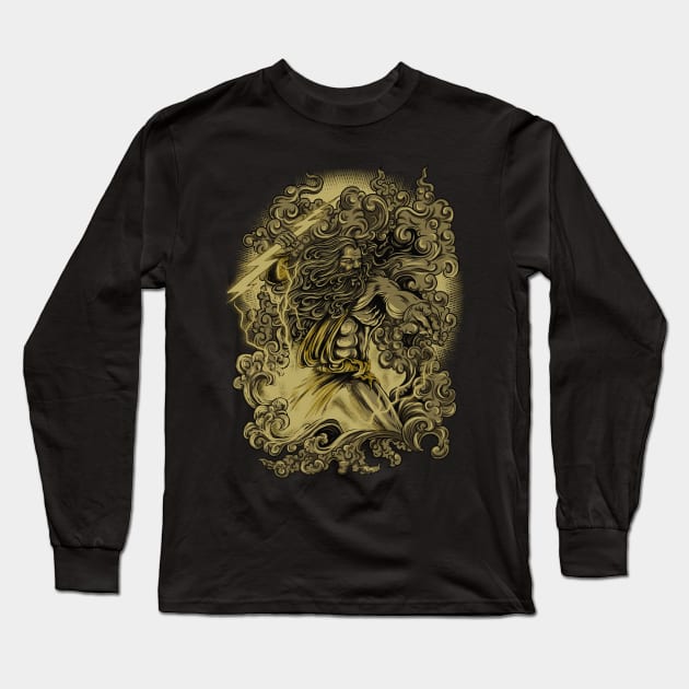 Zeus Long Sleeve T-Shirt by Johanrahadi